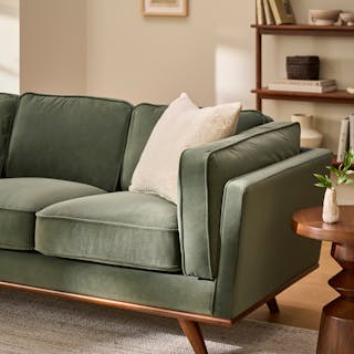 Shop Timber Green Velvet Sofa