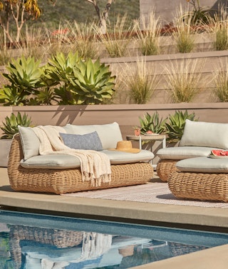 Murel Loveseat, Right Arm Sofa and Coffee table