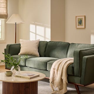 Shop Timber Green Velvet Sofa