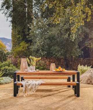 Lubek Tuscan Brown Dining Set Outdoor 2023