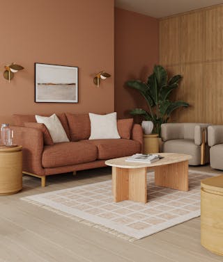 Article Interior Living Room Warm Terracotta Living banner