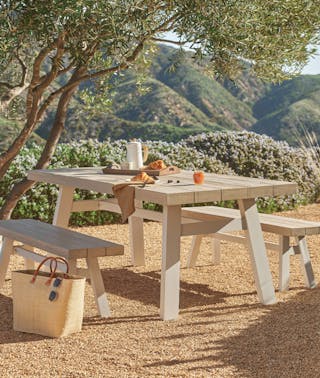 Sardis Table with Sardis Bench Outdoor 2023