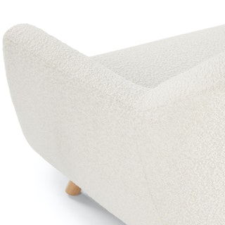 Ivory boucle gabriola online loveseat sofa