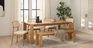 Dako Table and Bench, Netro Chairs