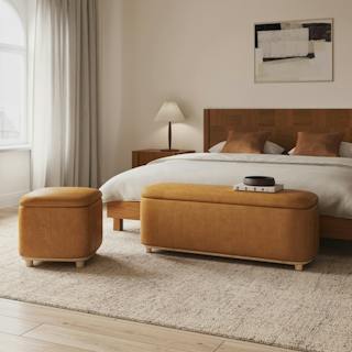Shop Leather Ottomans & Benches