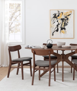 Conan Table, Ecole Chair, Suto Rug