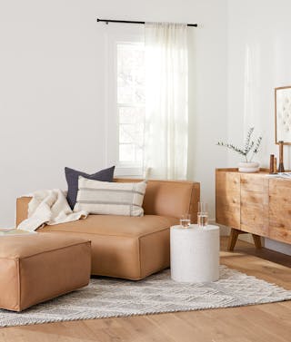 Solae Left Arm Module and Solae Ottoman