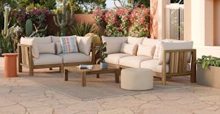 Sunny desert patio, featuring the Desert Inspired Gathering Space curated room, by Article's interior design team