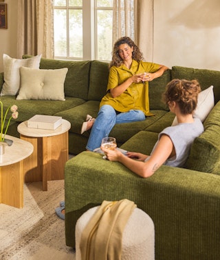 People sitting in living room