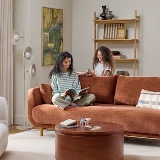 Shop Nora Sofabed & Maren Coffee Table & Heidi Shelf