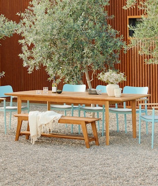 Marol Table, Elan Chair, Eudo Bench